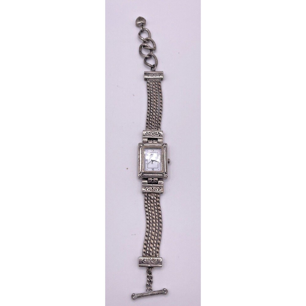 Brighton Woman's Silver Watch Tivoli Toggle Clasp Adjusts from 7" to 8" Wrist